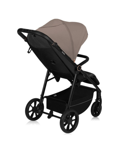BN-LO-MIRA_BEIGE_SAND,Carucior sport, Lionelo, Mira, Maner reglabil in 5 pozitii, Spatar si suport de picioare reglabile, Plasa 