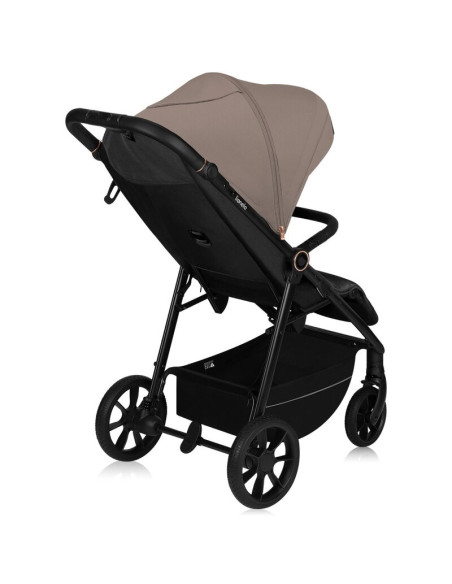 BN-LO-MIRA_BEIGE_SAND,Carucior sport, Lionelo, Mira, Maner reglabil in 5 pozitii, Spatar si suport de picioare reglabile, Plasa 