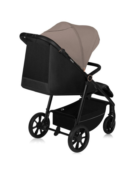 BN-LO-MIRA_BEIGE_SAND,Carucior sport, Lionelo, Mira, Maner reglabil in 5 pozitii, Spatar si suport de picioare reglabile, Plasa 