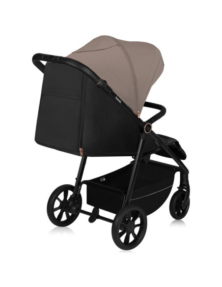 BN-LO-MIRA_BEIGE_SAND,Carucior sport, Lionelo, Mira, Maner reglabil in 5 pozitii, Spatar si suport de picioare reglabile, Plasa 
