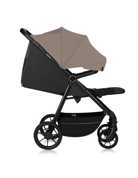 BN-LO-MIRA_BEIGE_SAND,Carucior sport, Lionelo, Mira, Maner reglabil in 5 pozitii, Spatar si suport de picioare reglabile, Plasa 