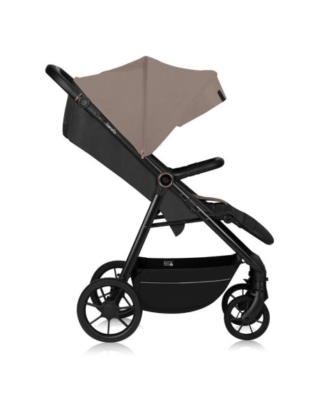 BN-LO-MIRA_BEIGE_SAND,Carucior sport, Lionelo, Mira, Maner reglabil in 5 pozitii, Spatar si suport de picioare reglabile, Plasa 