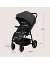 BN-LO-MIRA_GREY_GRAPHITE,Carucior sport, Lionelo, Mira, Maner reglabil in 5 pozitii, Spatar si suport de picioare reglabile, Pla