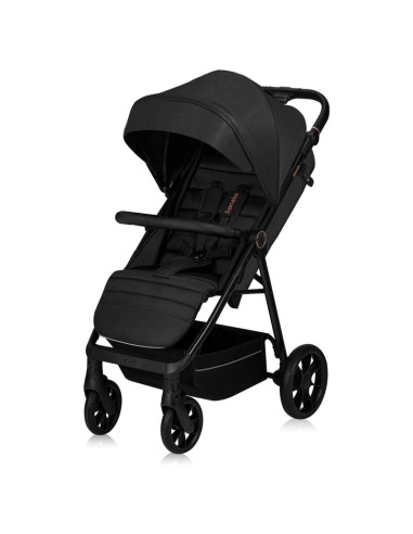BN-LO-MIRA_BLACK_ONYX,Carucior sport, Lionelo, Mira, Maner reglabil in 5 pozitii, Spatar si suport de picioare reglabile, Plasa 