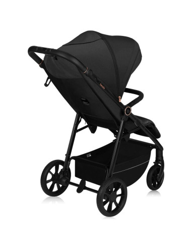 BN-LO-MIRA_BLACK_ONYX,Carucior sport, Lionelo, Mira, Maner reglabil in 5 pozitii, Spatar si suport de picioare reglabile, Plasa 