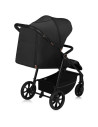 BN-LO-MIRA_BLACK_ONYX,Carucior sport, Lionelo, Mira, Maner reglabil in 5 pozitii, Spatar si suport de picioare reglabile, Plasa 