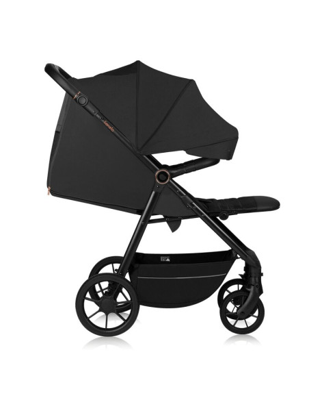 BN-LO-MIRA_BLACK_ONYX,Carucior sport, Lionelo, Mira, Maner reglabil in 5 pozitii, Spatar si suport de picioare reglabile, Plasa 