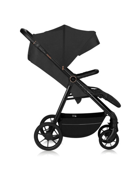 BN-LO-MIRA_BLACK_ONYX,Carucior sport, Lionelo, Mira, Maner reglabil in 5 pozitii, Spatar si suport de picioare reglabile, Plasa 