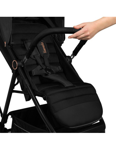 BN-LO-MIRA_BLACK_ONYX,Carucior sport, Lionelo, Mira, Maner reglabil in 5 pozitii, Spatar si suport de picioare reglabile, Plasa 
