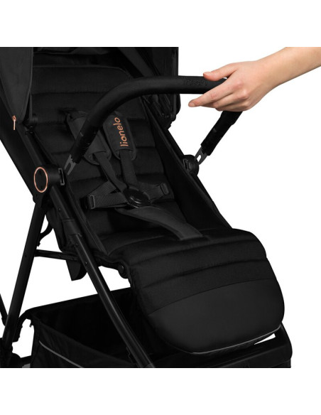 BN-LO-MIRA_BLACK_ONYX,Carucior sport, Lionelo, Mira, Maner reglabil in 5 pozitii, Spatar si suport de picioare reglabile, Plasa 