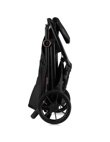BN-LO-MIRA_BLACK_ONYX,Carucior sport, Lionelo, Mira, Maner reglabil in 5 pozitii, Spatar si suport de picioare reglabile, Plasa 
