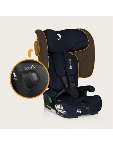 BN-LO-NELLY_I-SIZE_BLUE_NAVY,Scaun auto pliabil, Lionelo, Nelly, i-Size, 76- 150 cm, Tetiera reglabila in 15 pozitii, Spatar reg
