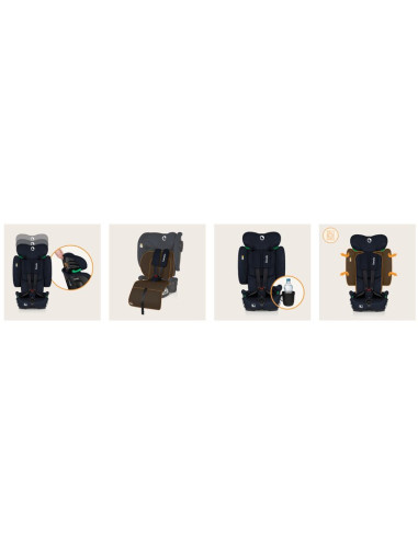 BN-LO-NELLY_I-SIZE_BLUE_NAVY,Scaun auto pliabil, Lionelo, Nelly, i-Size, 76- 150 cm, Tetiera reglabila in 15 pozitii, Spatar reg
