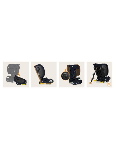 BN-LO-NELLY_I-SIZE_BLUE_NAVY,Scaun auto pliabil, Lionelo, Nelly, i-Size, 76- 150 cm, Tetiera reglabila in 15 pozitii, Spatar reg