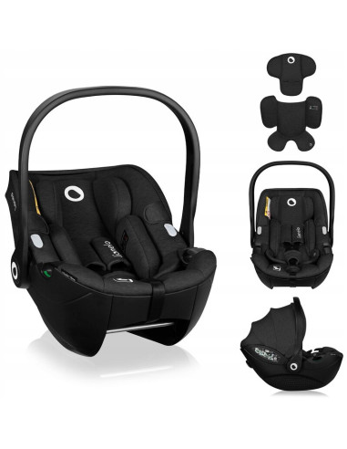 BN-LO-MOXIE_I-SIZE_BLACK_CARBON,Scoica auto, Lionelo, Moxie, i-Size, 40-87 cm, Tetiera reglabila, intarita cu spuma de memorie, 