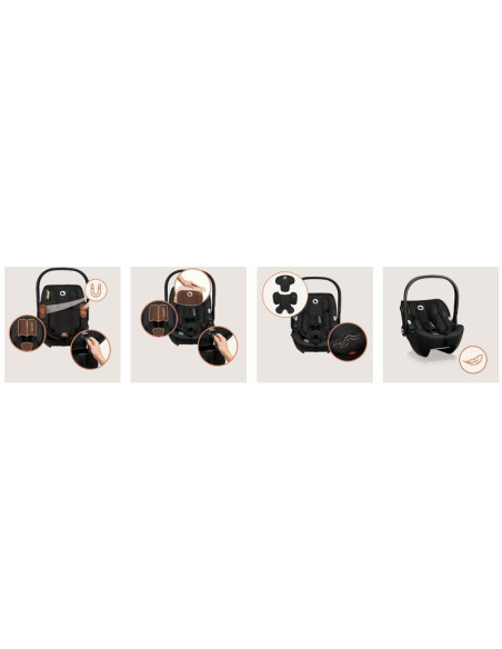 BN-LO-MOXIE_I-SIZE_BLACK_CARBON,Scoica auto, Lionelo, Moxie, i-Size, 40-87 cm, Tetiera reglabila, intarita cu spuma de memorie, 
