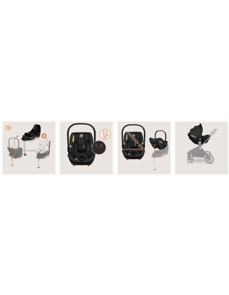 BN-LO-MOXIE_I-SIZE_BLACK_CARBON,Scoica auto, Lionelo, Moxie, i-Size, 40-87 cm, Tetiera reglabila, intarita cu spuma de memorie, 
