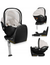 BN-LO-MOXIE_I-SIZE_SET_BEIGE_SAND,Scoica auto, Lionelo, Moxie, i-Size, Include baza rotativa 360 cu picior de fixare, 40-87 cm, 
