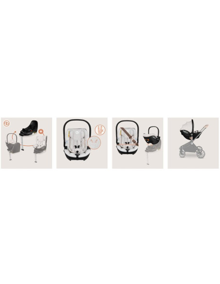BN-LO-MOXIE_I-SIZE_SET_BEIGE_SAND,Scoica auto, Lionelo, Moxie, i-Size, Include baza rotativa 360 cu picior de fixare, 40-87 cm, 