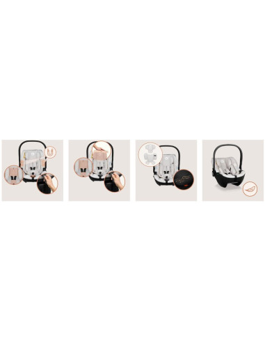 BN-LO-MOXIE_I-SIZE_SET_BEIGE_SAND,Scoica auto, Lionelo, Moxie, i-Size, Include baza rotativa 360 cu picior de fixare, 40-87 cm, 