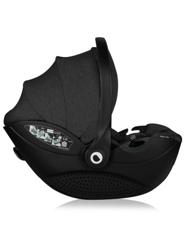 BN-LO-MOXIE_I-SIZE_SET_BLACK_CARBON,Scoica auto, Lionelo, Moxie, i-Size, Include baza rotativa 360 cu picior de fixare, 40-87 cm