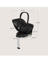 BN-LO-MOXIE_I-SIZE_SET_BLACK_CARBON,Scoica auto, Lionelo, Moxie, i-Size, Include baza rotativa 360 cu picior de fixare, 40-87 cm