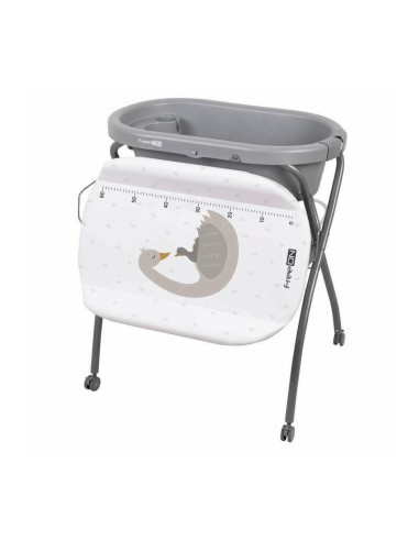 BN-85789,Cadita de baie, FreeON, Swan, Cu hamac pentru nou nascut si masa de infasat, Cu roti, Cu suport metalic, Conform cu sta