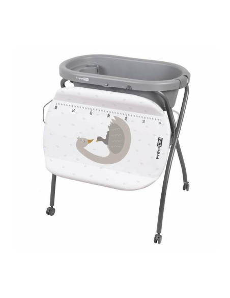 BN-85789,Cadita de baie, FreeON, Swan, Cu hamac pentru nou nascut si masa de infasat, Cu roti, Cu suport metalic, Conform cu sta
