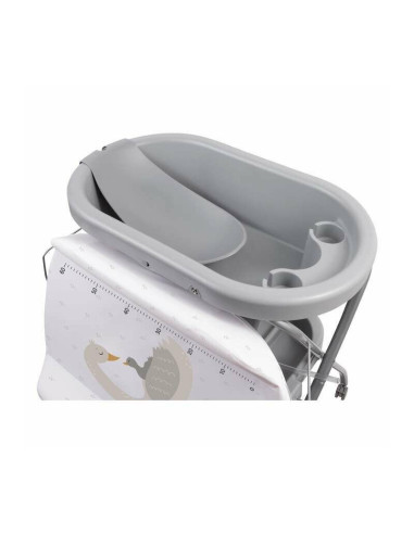 BN-85789,Cadita de baie, FreeON, Swan, Cu hamac pentru nou nascut si masa de infasat, Cu roti, Cu suport metalic, Conform cu sta