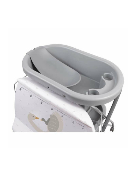 BN-85789,Cadita de baie, FreeON, Swan, Cu hamac pentru nou nascut si masa de infasat, Cu roti, Cu suport metalic, Conform cu sta