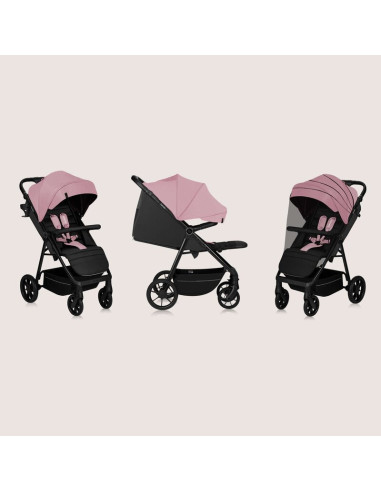 BN-LO-MIRA_PINK_ROSE,Carucior sport, Lionelo, Mira, Maner reglabil in 5 pozitii, Spatar si suport de picioare reglabile, Plasa d