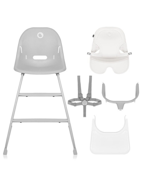 BN-LO-DALIA_GREY_STONE,Scaun de masa, Lionelo, Dalia, 2 in 1, Transformabil, Cu 2 suporturi pentru picioare, Cu tavita detasabil