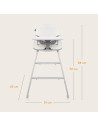 BN-LO-DALIA_GREY_STONE,Scaun de masa, Lionelo, Dalia, 2 in 1, Transformabil, Cu 2 suporturi pentru picioare, Cu tavita detasabil