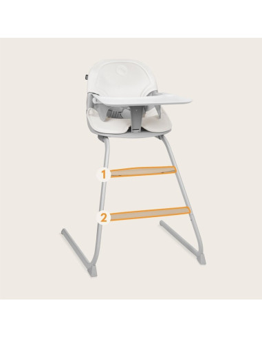 BN-LO-DALIA_GREY_STONE,Scaun de masa, Lionelo, Dalia, 2 in 1, Transformabil, Cu 2 suporturi pentru picioare, Cu tavita detasabil