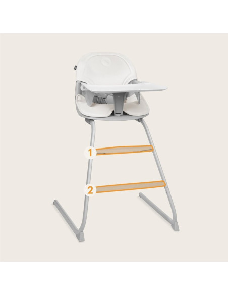 BN-LO-DALIA_GREY_STONE,Scaun de masa, Lionelo, Dalia, 2 in 1, Transformabil, Cu 2 suporturi pentru picioare, Cu tavita detasabil