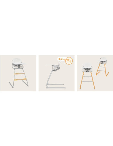 BN-LO-DALIA_GREY_STONE,Scaun de masa, Lionelo, Dalia, 2 in 1, Transformabil, Cu 2 suporturi pentru picioare, Cu tavita detasabil