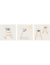 BN-LO-DALIA_GREY_STONE,Scaun de masa, Lionelo, Dalia, 2 in 1, Transformabil, Cu 2 suporturi pentru picioare, Cu tavita detasabil