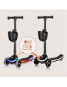 BN-LO-MEY_BLACK_ONYX,Trotineta pentru copii, Lionelo, Mey, Ultrapliabila, Cu lumini si cosulet, Maner ajustabil pe inaltime, 3 a