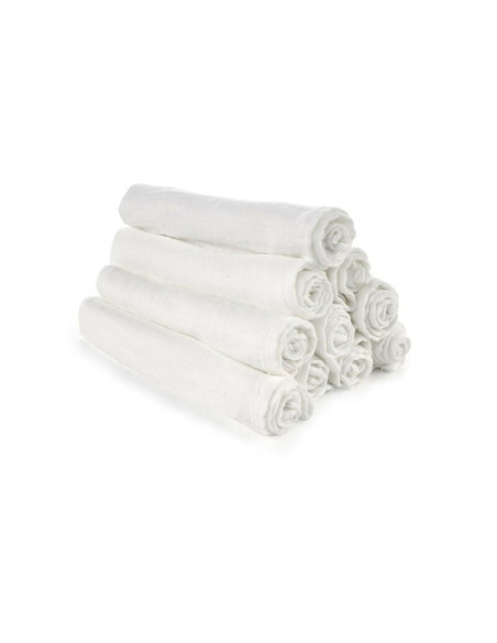 BN-8420421089194,Set 6 scutece, Jane, Din muselina de bambus, Hipoalergenice, 35 x 35 cm, White