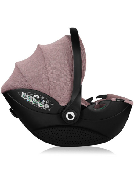 BN-LO-MOXIE_I-SIZE_PINK_MAUVE,Scoica auto, Lionelo, Moxie, i-Size, 40-87 cm, Tetiera reglabila, intarita cu spuma de memorie, Ca