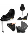 BN-LO-MOXIE_I-SIZE_BASE_BLACK,Baza scaun auto i-Size, Lionelo, Moxie, Rotativa 360, Cu isofix si picior stabilizator, Cu indicat