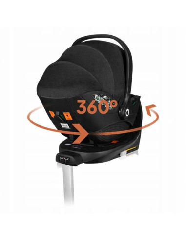 BN-LO-MOXIE_I-SIZE_BASE_BLACK,Baza scaun auto i-Size, Lionelo, Moxie, Rotativa 360, Cu isofix si picior stabilizator, Cu indicat