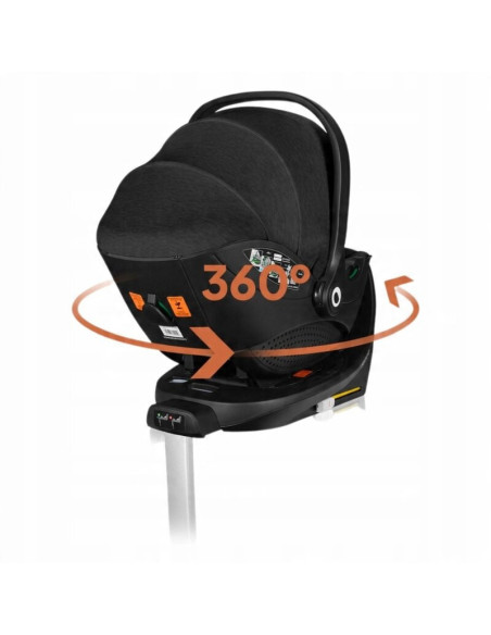 BN-LO-MOXIE_I-SIZE_BASE_BLACK,Baza scaun auto i-Size, Lionelo, Moxie, Rotativa 360, Cu isofix si picior stabilizator, Cu indicat