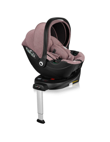 BN-LO-MOXIE_I-SIZE _SET_PINK_MAUVE,Scoica auto, Lionelo, Moxie, i-Size, Include baza rotativa 360 cu picior de fixare, 40-87 cm,