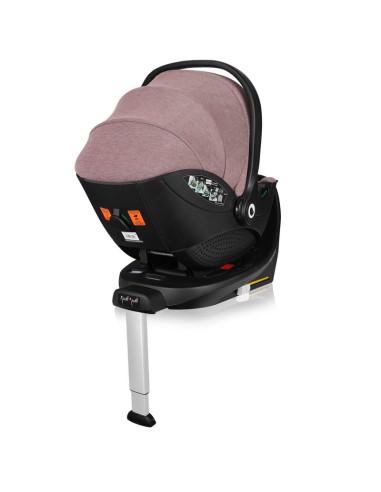 BN-LO-MOXIE_I-SIZE _SET_PINK_MAUVE,Scoica auto, Lionelo, Moxie, i-Size, Include baza rotativa 360 cu picior de fixare, 40-87 cm,