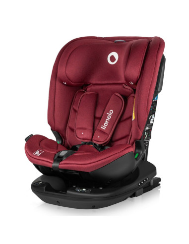 BN-LO-BASTIAAN_RWF_ISIZE_RED_BURGUNDY,Scaun auto, Lionelo, Bastiaan RWF i-Size, Pozitie de somn, Protectie laterala, Rotire 360 