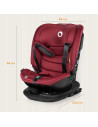 BN-LO-BASTIAAN_RWF_ISIZE_RED_BURGUNDY,Scaun auto, Lionelo, Bastiaan RWF i-Size, Pozitie de somn, Protectie laterala, Rotire 360 