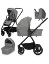 BN-LO-MERIL_2IN1_GREY_STONE,Carucior 2 in 1, Lionelo, Meril, Cu landou si scaun cu dimensiune XL, Reversibil, Cu sistem de venti