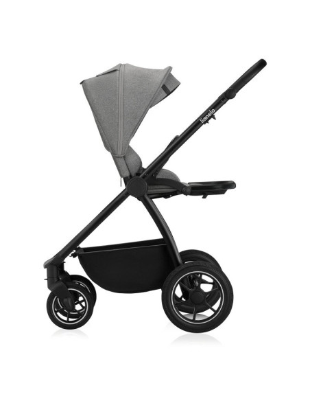 BN-LO-MERIL_2IN1_GREY_STONE,Carucior 2 in 1, Lionelo, Meril, Cu landou si scaun cu dimensiune XL, Reversibil, Cu sistem de venti