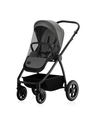 BN-LO-MERIL_2IN1_GREY_STONE,Carucior 2 in 1, Lionelo, Meril, Cu landou si scaun cu dimensiune XL, Reversibil, Cu sistem de venti